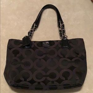 Coach purse with red interior